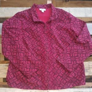 Coldwater Creek M Cotton Jacket Pink